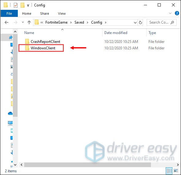 WindowsClient folder FortniteGame