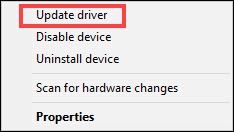 manually update drivers