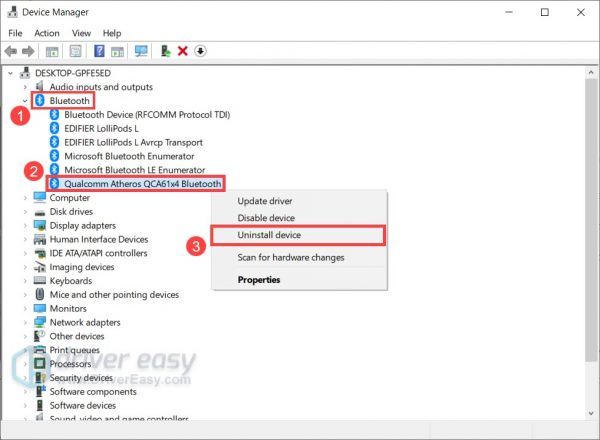 How to Reinstall Bluetooth Driver in Windows 10/11 [Easily] - Driver Easy