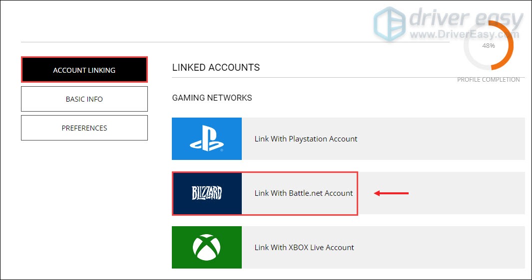 link with Battle.net account
