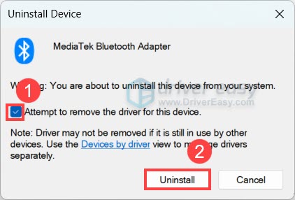 delete bluetooth driver file in device manager