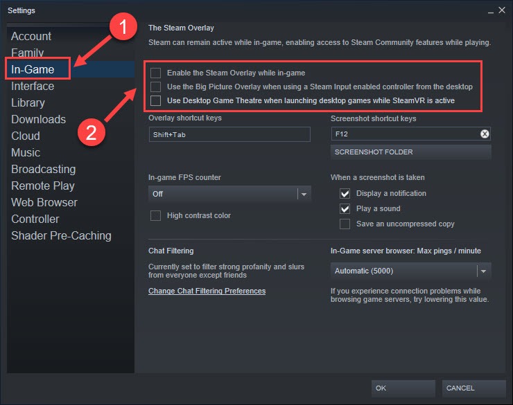 Steam enable. Оверлей стим. Как отключить оверлей Steam. Отключение Steam web Helper. Как отключить оверлей стима.