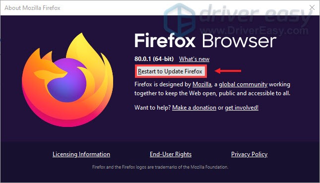 mozilla firefox addons update check