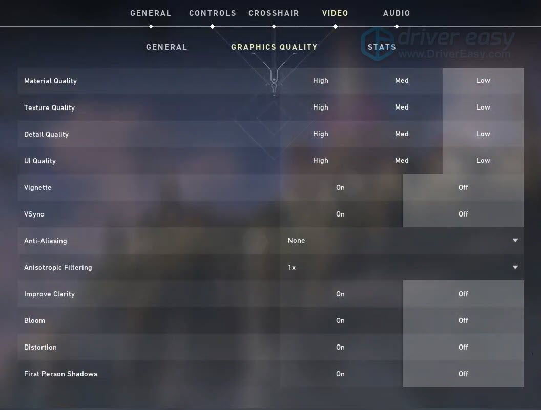 Best Valorant settings for fps and lower system latency