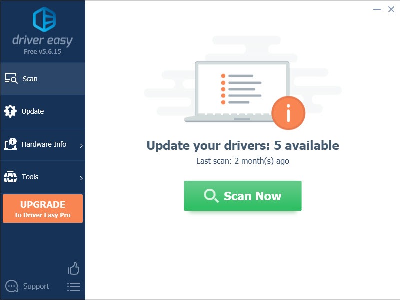 Driver Easy scan now