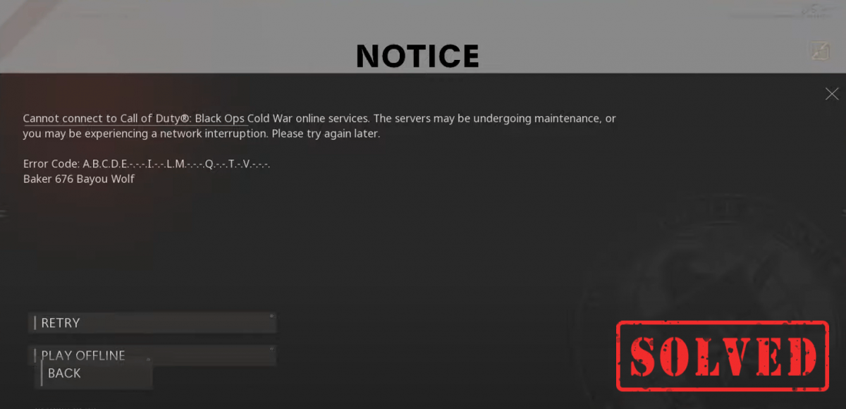 call of duty cold war server issues