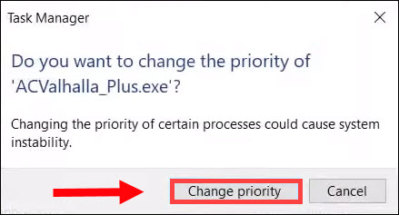 change priority ACValhalla