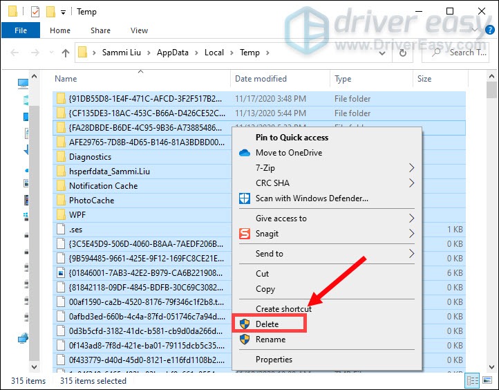 delete temp files Modern Warfare high CPU usage