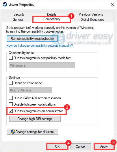 run Steam as an administrator to fix Serious Sam 4 crashing and suttering issue