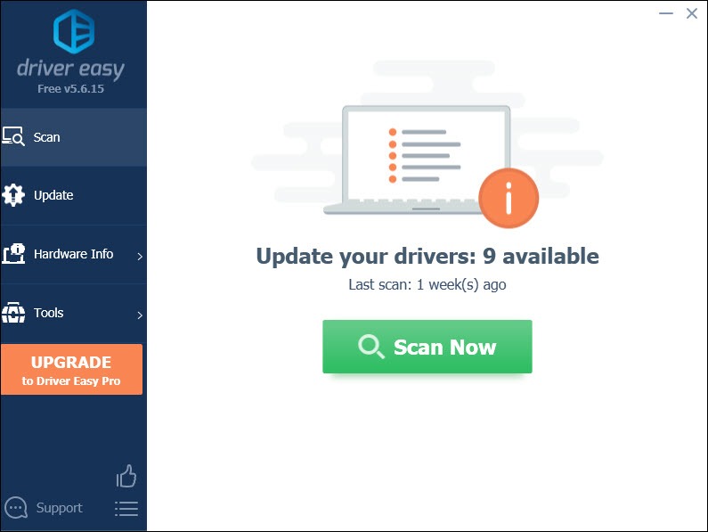 update drivers automatically with Driver Easy