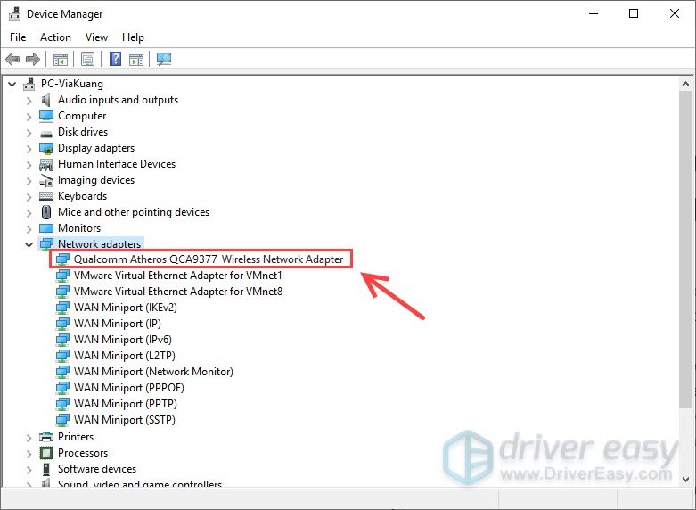 qualcomm atheros drivers for windows 10
