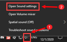 open sound setitngs