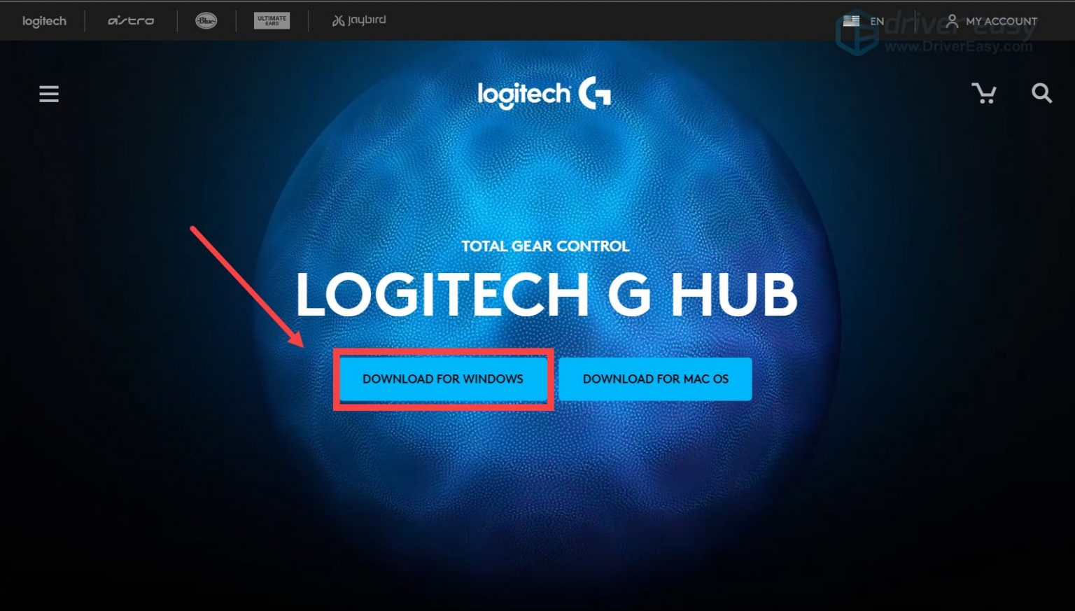 logitech g hub will not install