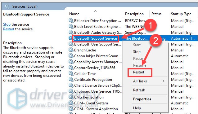 intel wireless bluetooth status device power failure