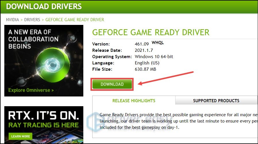 geforce driver download