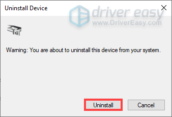 uninstall drivers via Device Manager