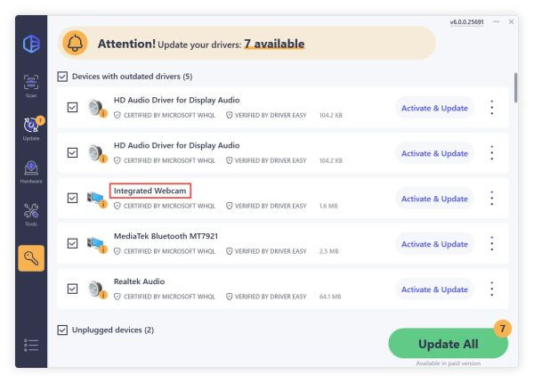 How to Update Webcam Driver for Windows 11, 10, 8 & 7 - Driver Easy