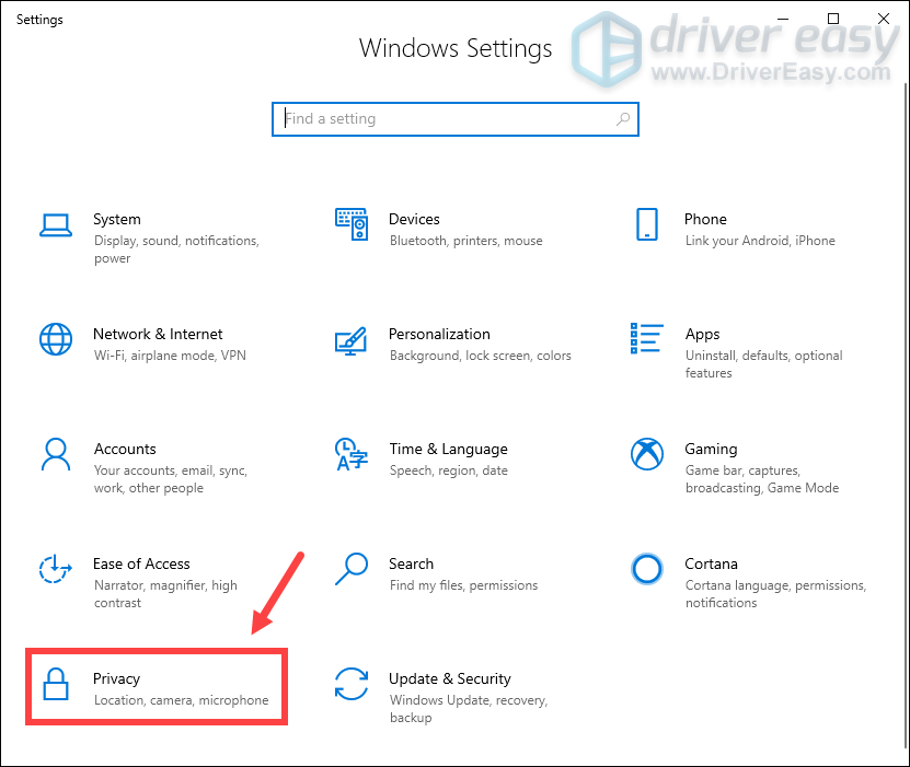  dar permiso a las aplicaciones-Privacidad en la configuración