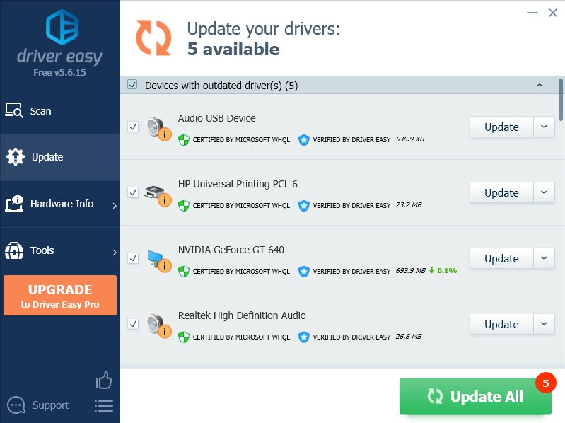 update audio technica driver automatically