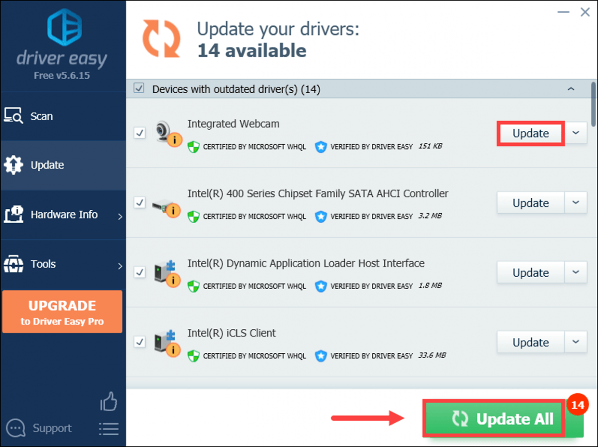 intell webcam driver for windows 10