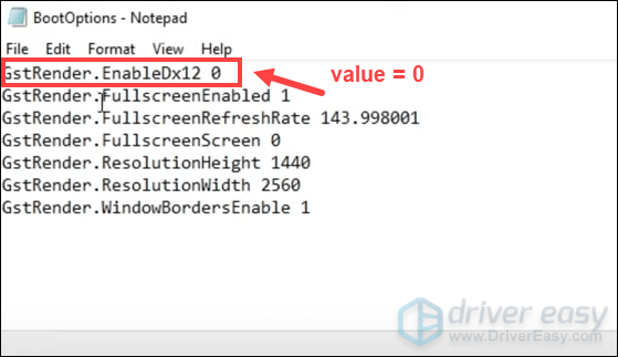 disable DirectX 12 mode