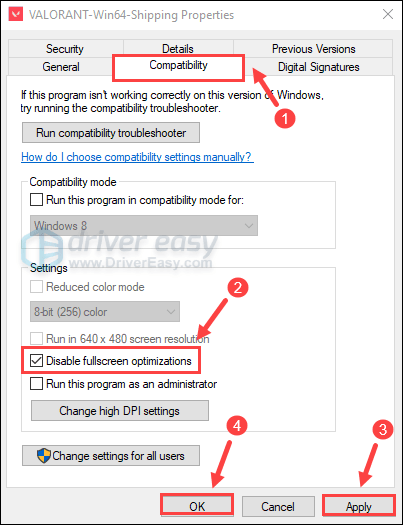 Disable Game Optimizations