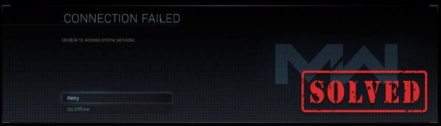 Modern Warfare 2 'connection failed' screen error: How to fix