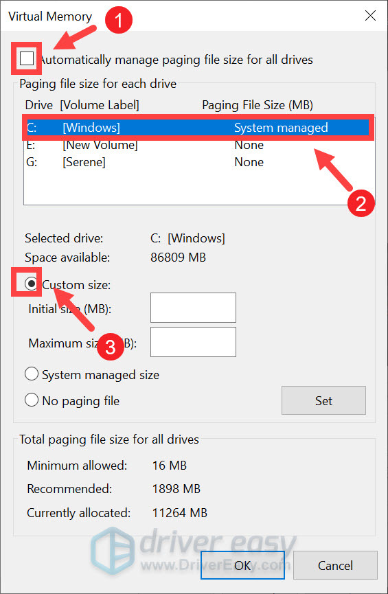 increase virtual memory