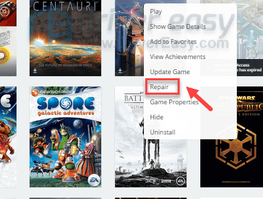 repair game Origin