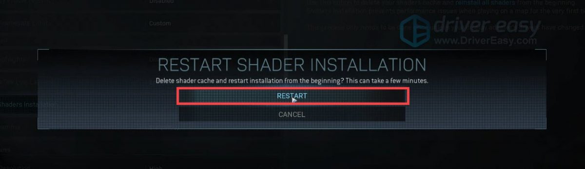 And then restart the installation