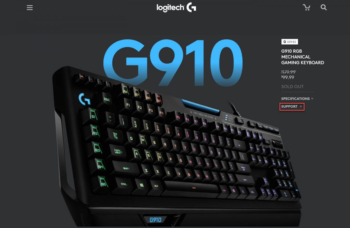 logitech gaming software g910 download