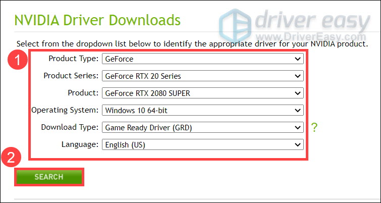 instans Secréte Forhøre Download & Update RTX 2080 SUPER Drivers - Windows 10/11 - Driver Easy