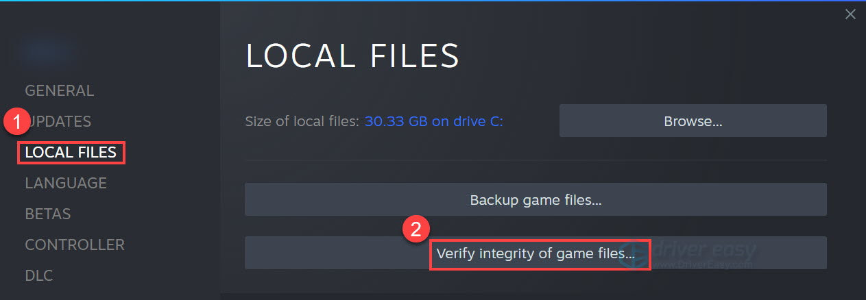 will verify integrity of game cache removem ods