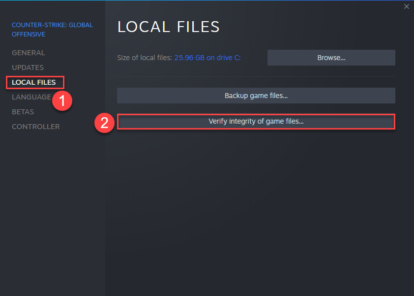 Dota 2 verify integrity of game files