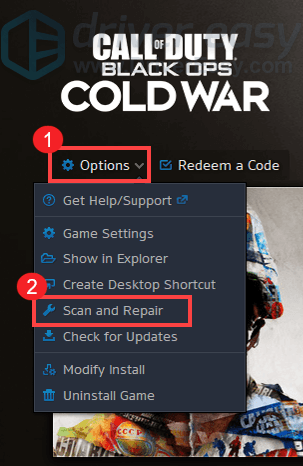 scan and repair game files Call of Duty: Black Ops Cold War
