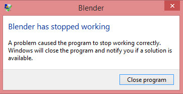 Blender keeps crashing PC - Driver