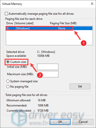 Quick Fix] RDR2 Out of Memory Please increase the page file size Error -  Driver Easy