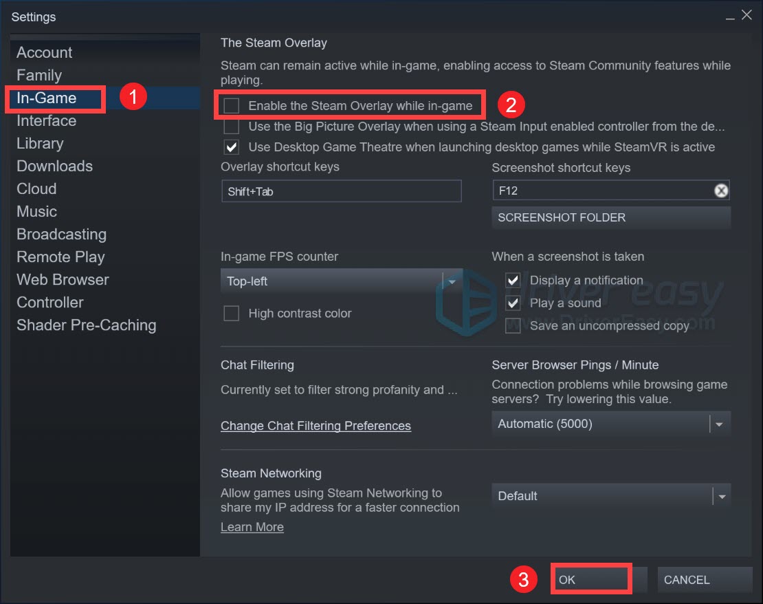 disable Steam overlay