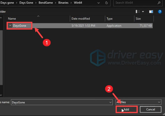 customize graphics performance preference high performance Days gone