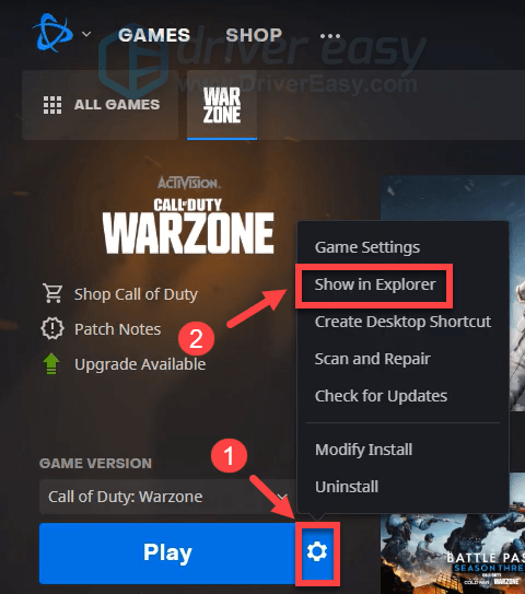 Call of Duty: Warzone disable fullscreen optimizations