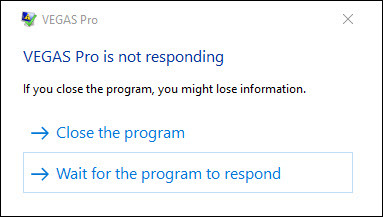 sony vegas pro 16 constant crashing