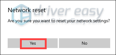 how to perform a network reset