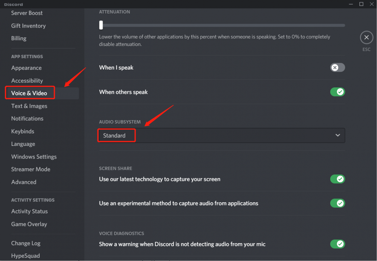 how to fix audio pronlems with discord