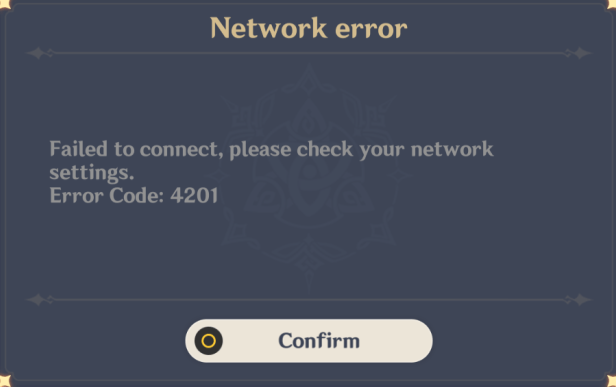 genshin impact download network error