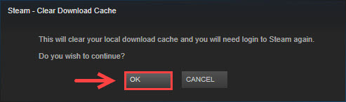 confirm clear cache