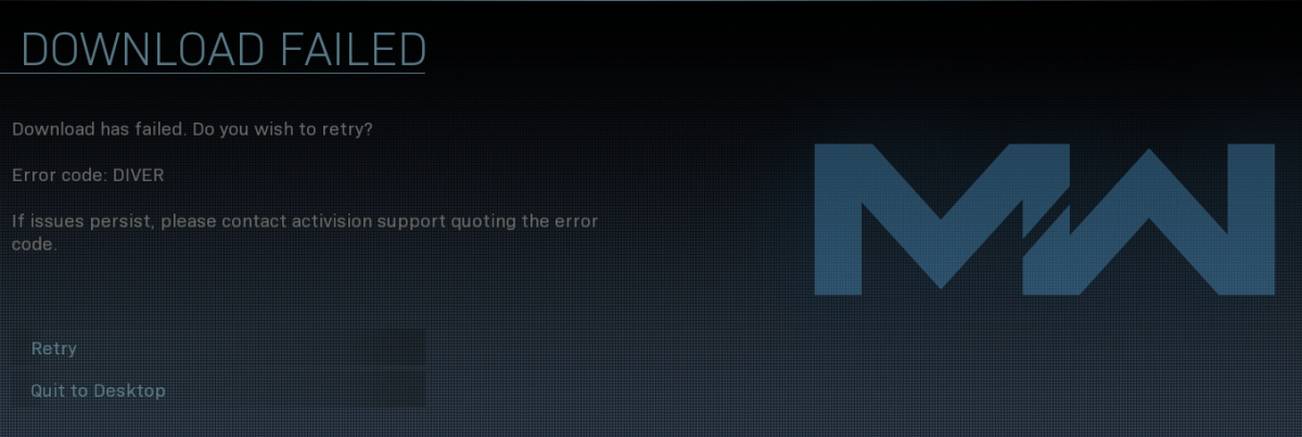How to Fix the Diver Error in Call of Duty: Modern Warfare 2