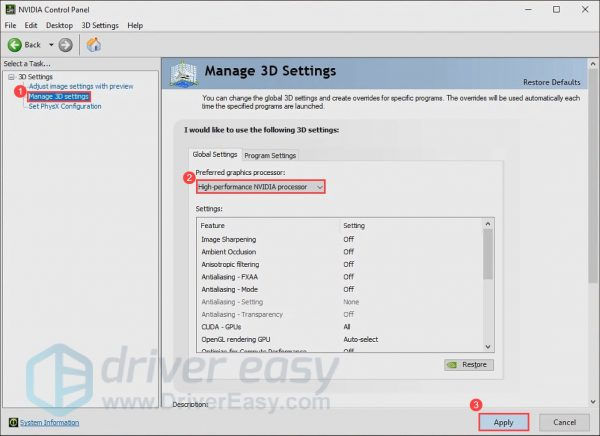 how to manage 3d settings on amd