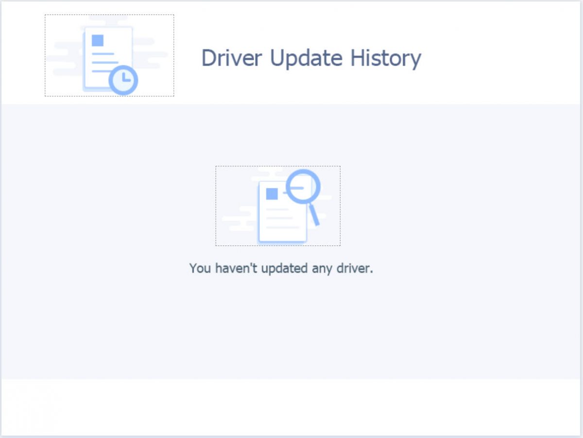 Driver Easy Pro Driver Update History empty