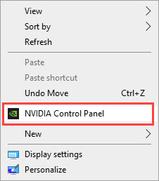 nvidia control panel