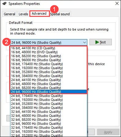 choose a correct sample format